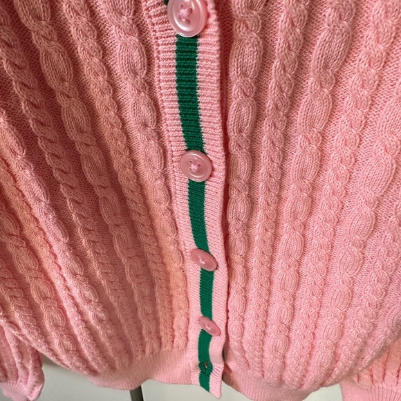 Janie and Jack Pink Cable Knit Sweater - Picture 2 of 4